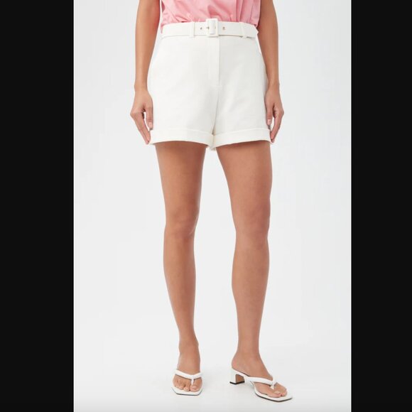 Trina Turk Eisley Whitewash Belted Shorts 2 NWT - Picture 1 of 9